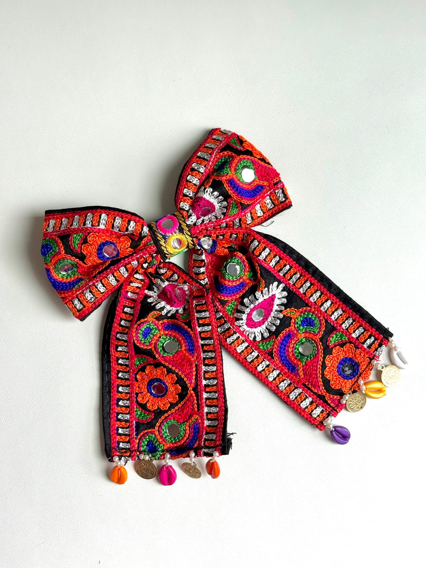 Multicolour Lady Bow - Bird Motif