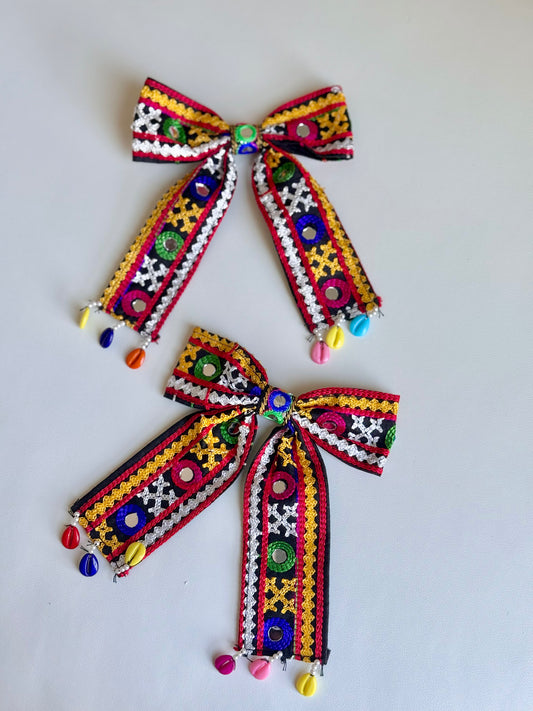 Multicolour Thin Bow - Mirror Motif