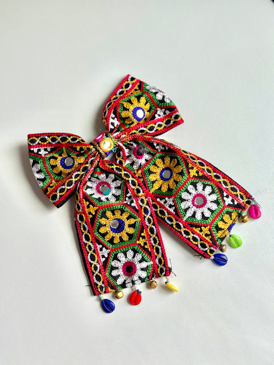Multicolour Lady Bow - Flower Motif